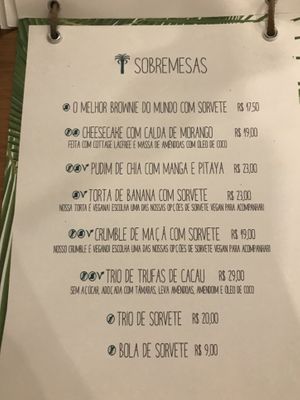 Desserts at Casa Graviola in Brasilia