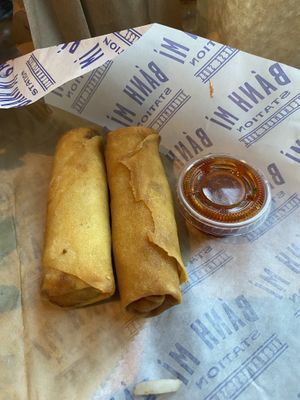 Egg rolls  at Banh Mi Station in Dallas