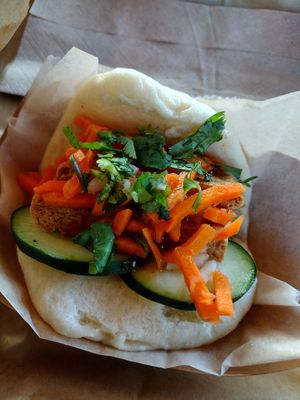 Tofu and Sweet Chili Bao Bun at Banh Mi Station in Dallas