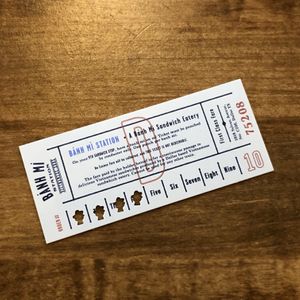 Stamp card if you’re local!! at Banh Mi Station in Dallas