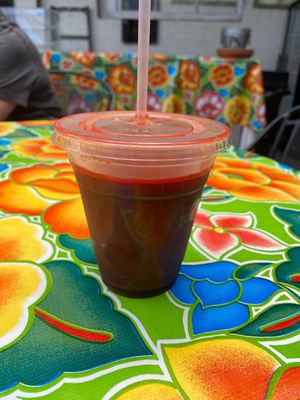 Beet and apple juice  at EastSide Local Eatery in Charlotte