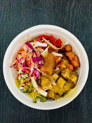 Coconut Curry Bowl with Beyond Meat at World Wrapps in Corte Madera