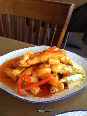 Sweet and Sour Veggie Fish at 3G Vegetarian Restaurant in Vancouver