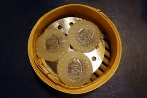 Crystal bean buns at 3G Vegetarian Restaurant in Vancouver