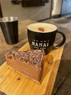 Cacao cake and coffee :) at Mana! - Wan Chai in Hong Kong Island