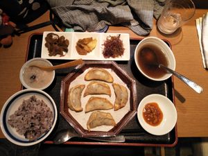 Kyouza set  at Muku Taiwanese Vegetarian Food in Kyoto