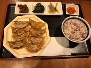 Gyoza starter at Muku Taiwanese Vegetarian Food in Kyoto