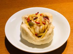 Nuts and Sweet Potato Bun at Muku Taiwanese Vegetarian Food in Kyoto