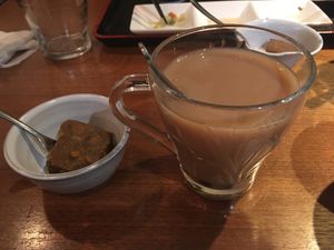 Tea and cake at Muku Taiwanese Vegetarian Food in Kyoto