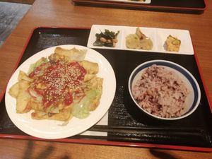 Oyster omlette at Muku Taiwanese Vegetarian Food in Kyoto