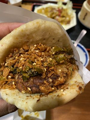 Bao sandwich  at Muku Taiwanese Vegetarian Food in Kyoto