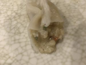 10 vegetable dumpling steamed   at Lotus Vegetarian in Brooklyn