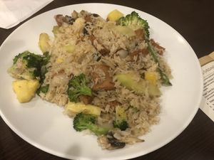 44 pineapple fried rice   at Lotus Vegetarian in Brooklyn