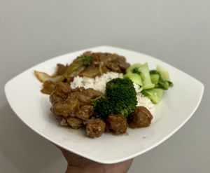 General Tso’s  at Lotus Vegetarian in Brooklyn