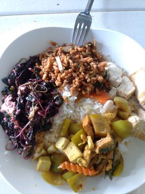 so much purple at Maesai Health in Mae Sai