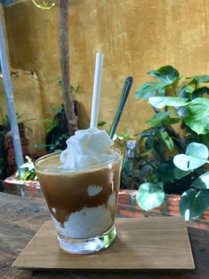 Vegan iced coffee  at Phin Coffee in Hoi An