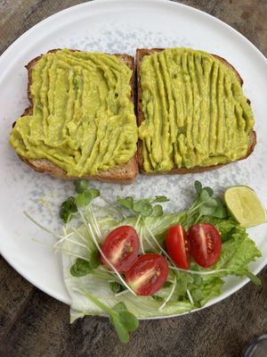 Vegan avocado on toastt  at Phin Coffee in Hoi An