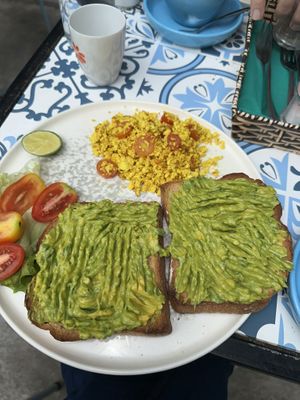Avo toast and tofu scram   at Phin Coffee in Hoi An