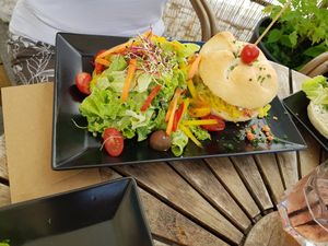 Spicy burger at Santas Oase in Solothurn