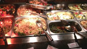 Vegan dishes on the buffet at Bali Indonesisches in Iserlohn