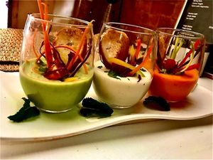 Trio at Corner Cafe in Marrakech