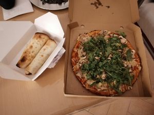 Pizza and Wraps at Yerbamate in Conil De La Frontera