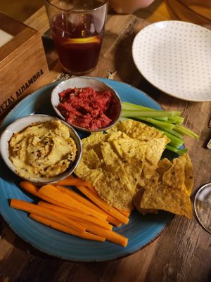 Hummus at Yerbamate in Conil De La Frontera