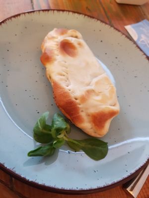 Vegan cheese empanada at Yerbamate in Conil De La Frontera