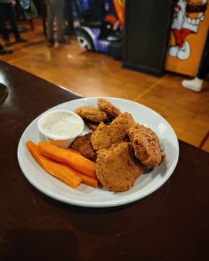 Vegan Chick'n Nuggets with Blackened Dry Rub at Decades in Lancaster