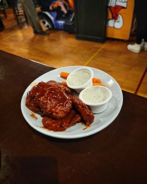 Vegan Chick'n Nuggets with Decades Hot at Decades in Lancaster