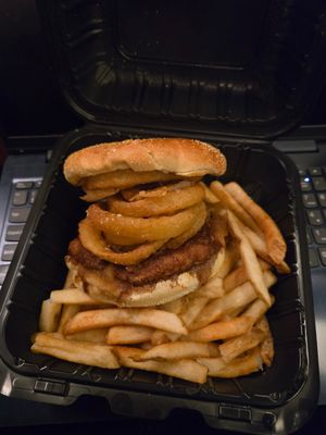 Vegan chicken BBQ burger at Decades in Lancaster