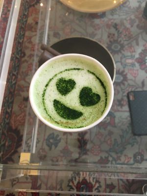 Matcha latte at Matcha Mafia in Amsterdam