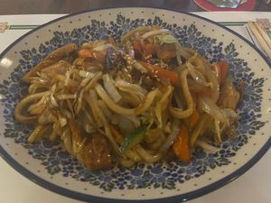 Vegetarian udon noodles (which should also be vegan)  at Bonto Korean & Japanese Restaurant in Dubrovnik