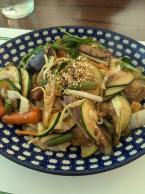 Udon pasta at Bonto Korean & Japanese Restaurant in Dubrovnik