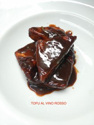 Tofu with Chianti Wine at Marco Vitale Chef in Florence