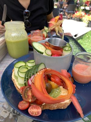 The vegan toast at Le Charlotte in Mont-tremblant