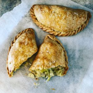 Homemade Vegan Pasties with our own handmade pastry - vailable every day!  at Minkiemoo Bakery in Milton Keynes