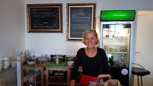 Katrin - the owner of Katrin's Löffelbar at Katrin's Löffelbar in Luebeck