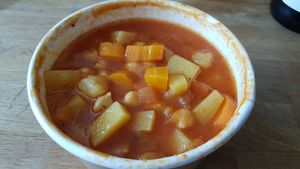 Moroccan vegetable soup at Katrin's Löffelbar in Luebeck