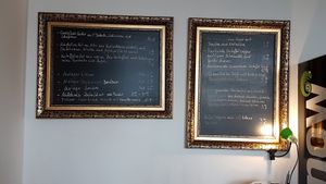 The menu, daily changing at Katrin's Löffelbar in Luebeck
