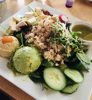Buddha bowl with added tofu   at Peoples Organic in Minnetonka