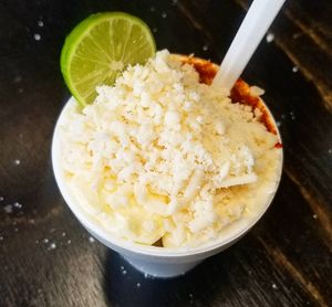 Corn in a cup at The Green Table in Victoria