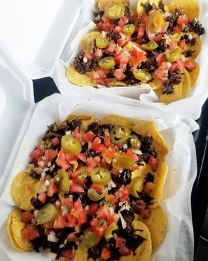 Brisket nachos. at The Green Table in Victoria