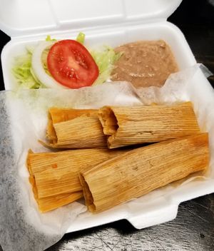 Tamales at The Green Table in Victoria