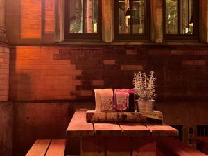 outside table at Hans im Glück - Sonnenstr in Munich