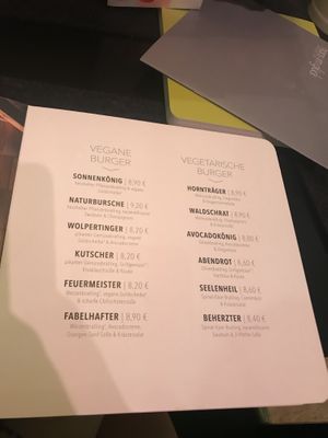 Vegan and vegetarian menu at Hans im Glück - Sonnenstr in Munich