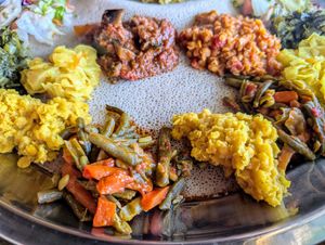 Yum factor 10. at Taste of Ethiopia in Pflugerville