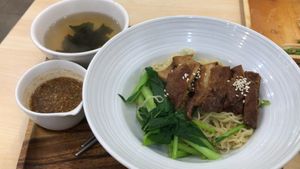 Roasted ‘duck’ noodle  at Bai Plu House in Bangkok
