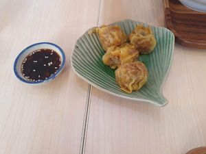 Trio mushroom dumplings at Bai Plu House in Bangkok