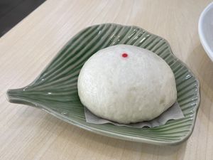 Vegan red pork Chinese bun, 29 baht (plus 7% tax)  at Bai Plu House in Bangkok